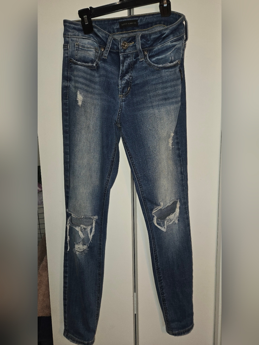 Silver Suki Skinny Jeans sz 28 women's